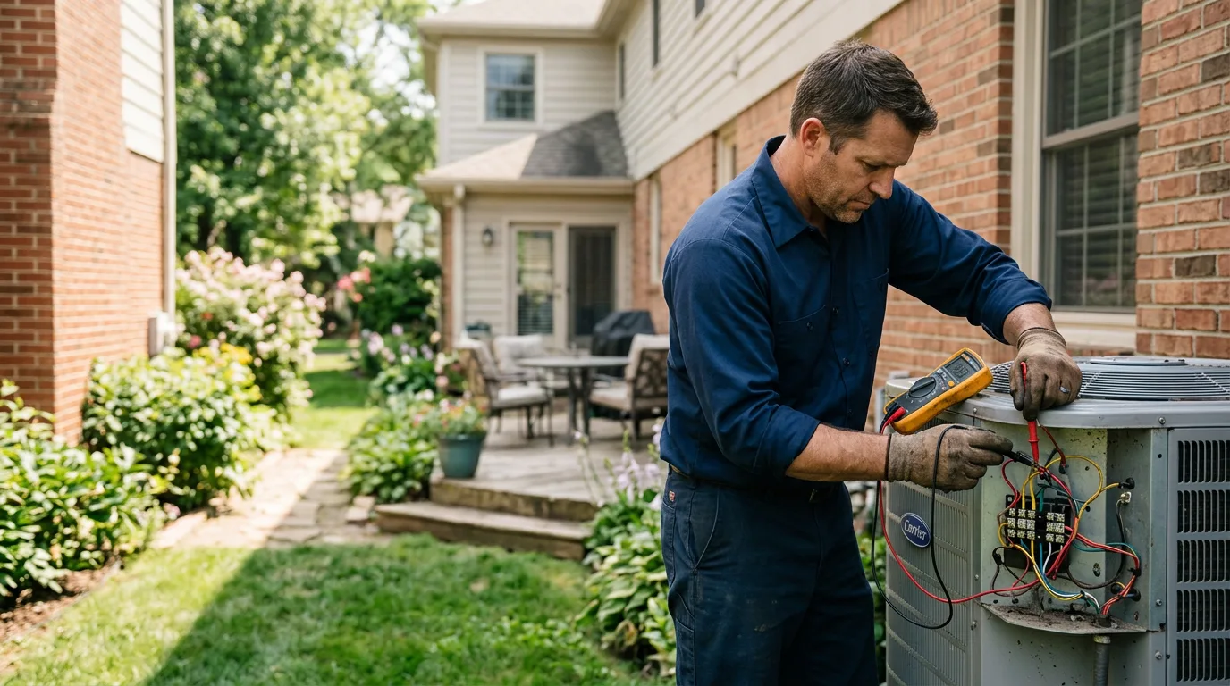 HVAC technician working near Yorkville, NY